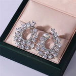 Silver Plated Anti Tarnish American Diamond Studded Contemporary Teardrop Earrings - Aurvi