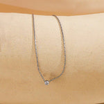 Silver Plated Stainless Steel Anti Tarnish Stone Studded Hexagonal Pendant - Aurvi