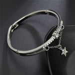 Silver Plated Star inspired Stone Studded Korean Bracelet - Aurvi