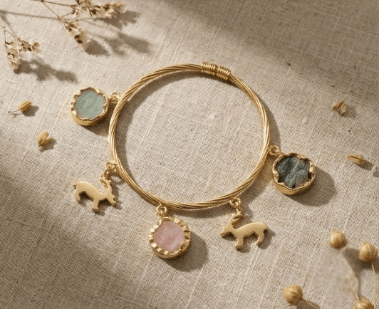 Vivara Antler Charm Bracelet - Aurvi