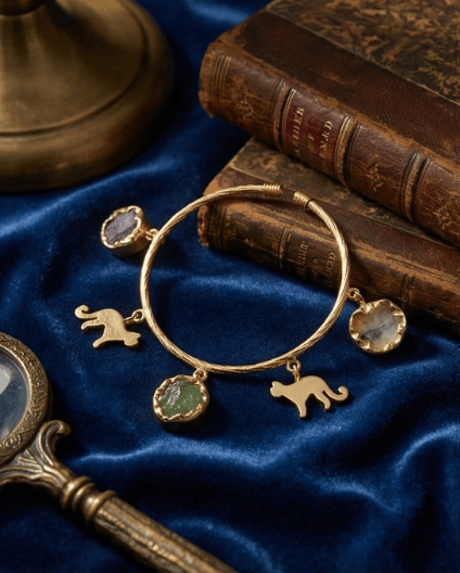 Vivara Aventurine Cat Charm Bracelet - Aurvi