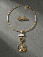 Zarya Carnelian Flowline Choker Set - Aurvi